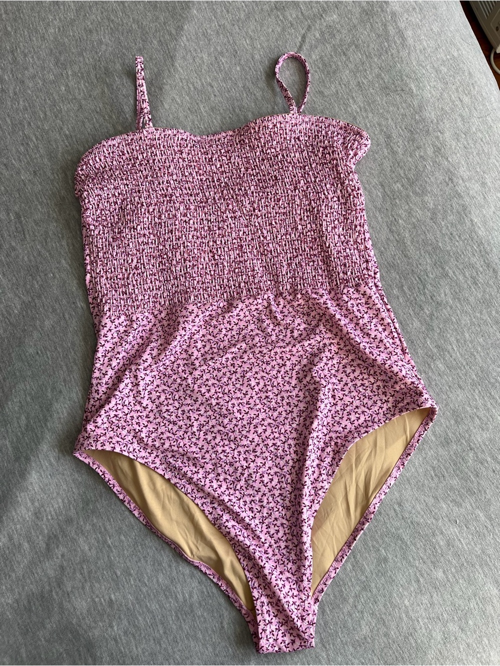 Floral Pink One Piece Bathing Suit  (XL)